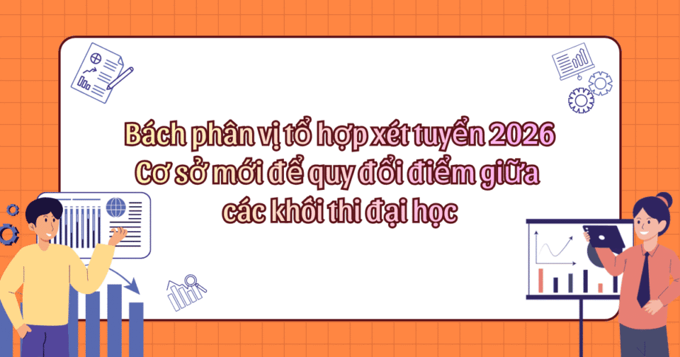 Bách phân vị tổ hợp xét tuyển 2026 Cơ sở mới để quy đổi điểm giữa các khối thi đại học