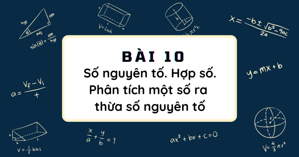 Bài 10: Số nguyên tố. Hợp số. Phân tích một số ra thừa số nguyên tố.