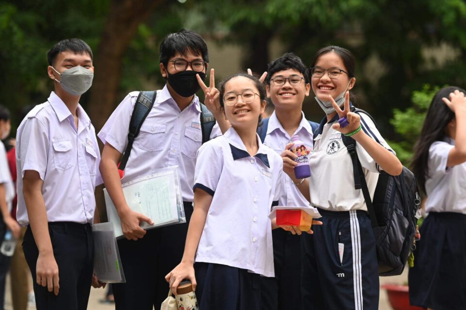 các bạn học sinh đón nhận kỳ thi trong tâm lý vững vàng