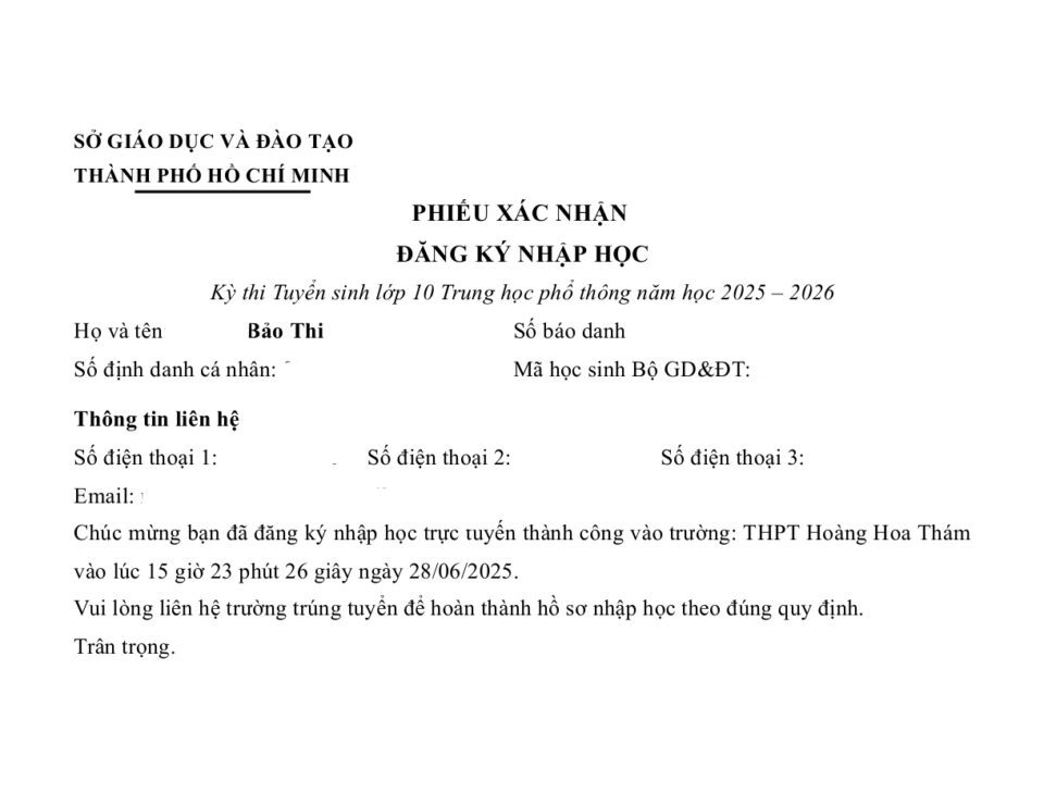 Giấy báo trúng tuyển – cột mốc đầu tiên chạm tay vào ước mơ