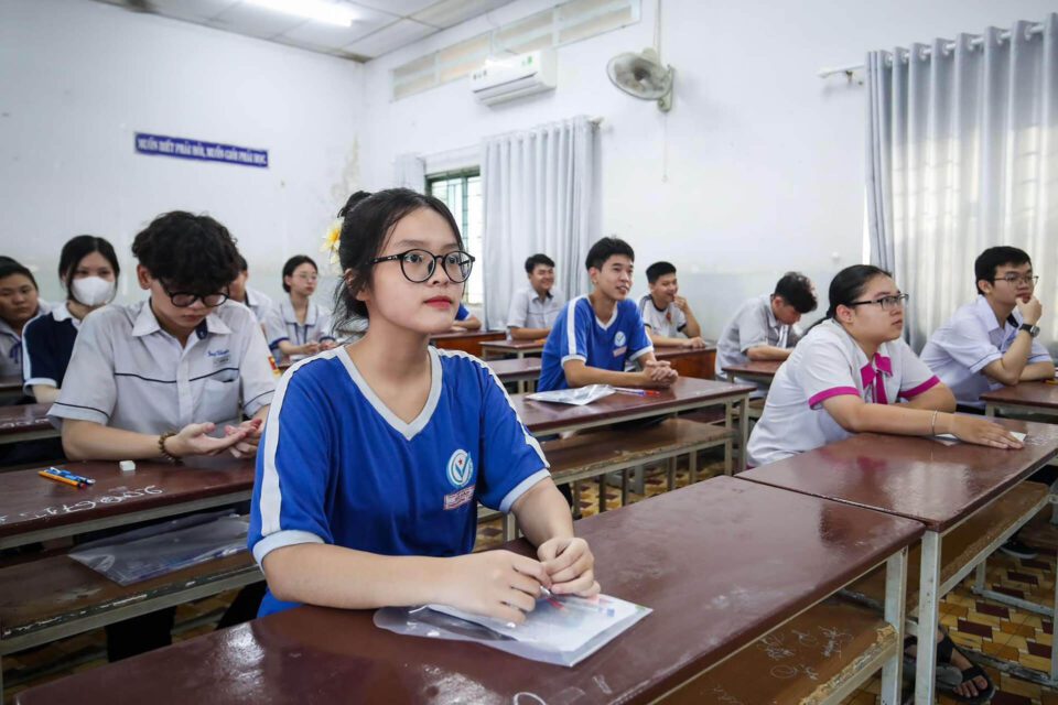 Thí sinh tham dự kỳ thi tại điểm thi Trường Đại học Sư phạm TP.HCM