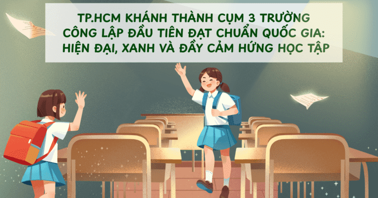 TP.HCM khánh thành cụm 3 trường công lập đầu tiên đạt chuẩn quốc gia: Hiện đại, xanh và đầy cảm hứng học tập