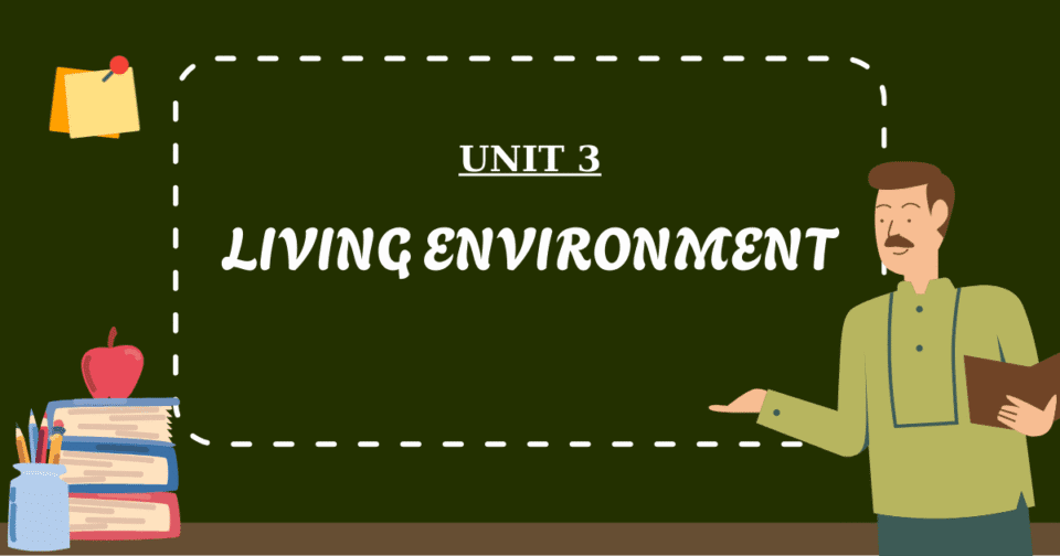 UNIT 3: LIVING ENVIRONMENT